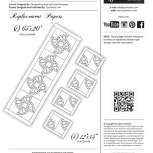 Ombre Table Runner & Placemats - Replacement Papers