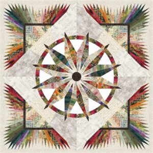 Sundial - Queen (99" x 99") in Tim Holtz