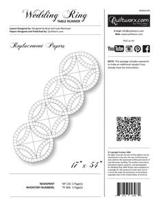 Wedding Ring Table Topper - Replacement Papers