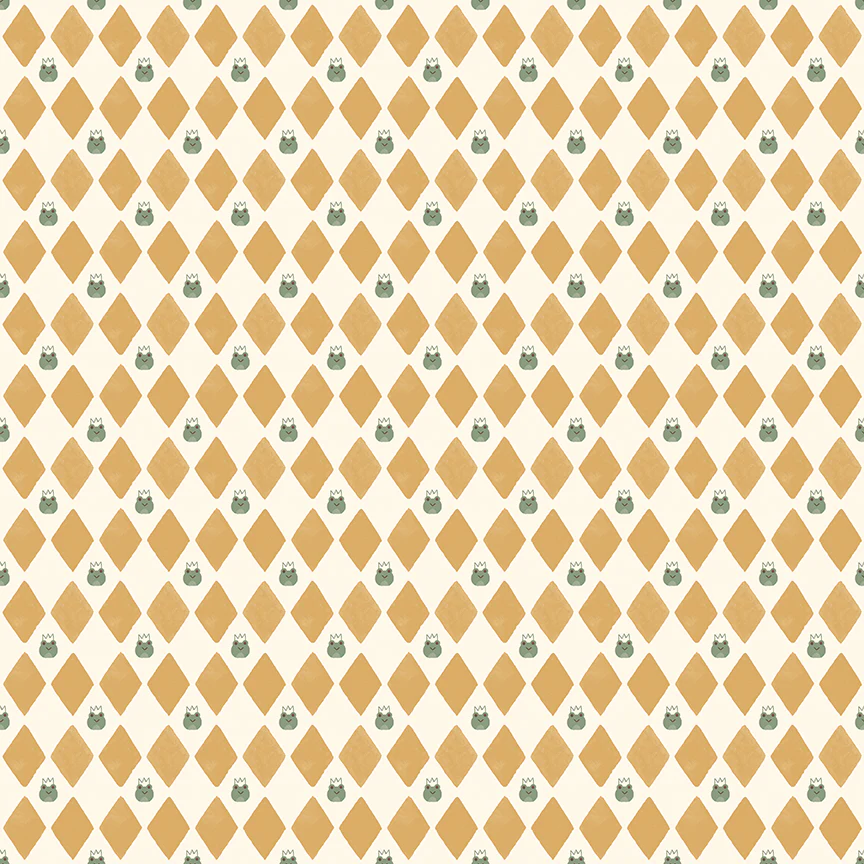 Faraway Kingdom Harlequin Prince Sand Checkered Fabric